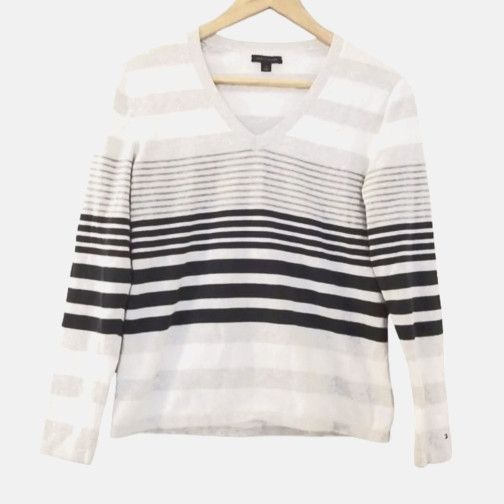 Tommy Hilfiger Gray And Navy Striped Long Sleeve